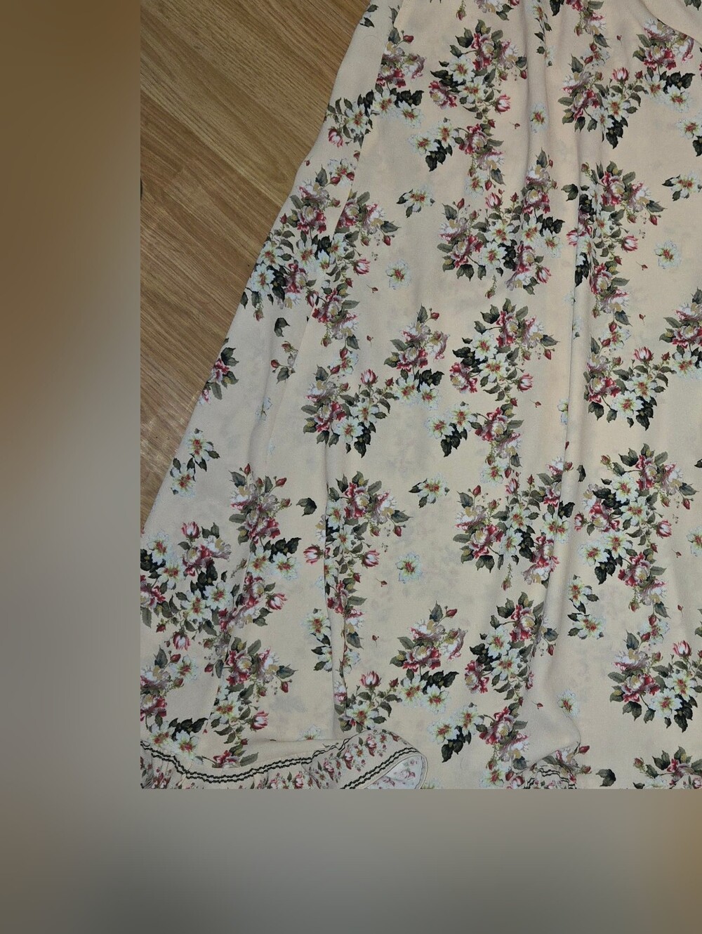 Max Studio Floral Cream Maxi Skirt - Picture 2 of 4